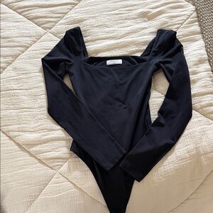 Babaton Midnight Black Long Sleeve Bodysuit